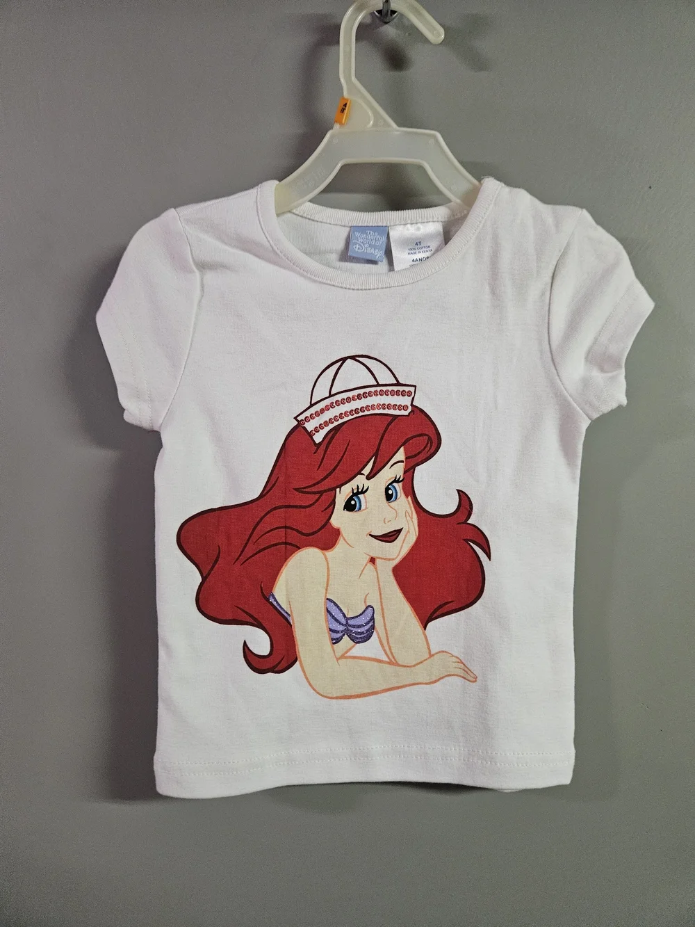 Disney Vintage Ariel Red Sailor-Style Jacket with White Hat And Tshirt
